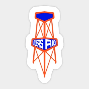 Oilers Rig Logo Tee Sticker